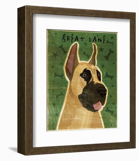 Great Dane (Fawn)-John W^ Golden-Framed Art Print