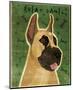 Great Dane (Fawn)-John W^ Golden-Mounted Art Print