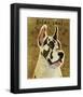 Great Dane (Harlequin)-John W^ Golden-Framed Art Print