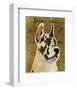 Great Dane (Harlequin)-John W^ Golden-Framed Art Print