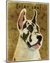 Great Dane (Harlequin)-John W^ Golden-Mounted Giclee Print