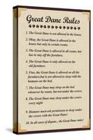 Great Dane House Rules-null-Stretched Canvas