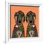 Great Dane Love Tangerine-Sharon Turner-Framed Art Print