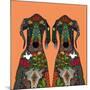 Great Dane Love Tangerine-Sharon Turner-Mounted Art Print