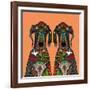 Great Dane Love Tangerine-Sharon Turner-Framed Art Print