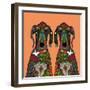 Great Dane Love Tangerine-Sharon Turner-Framed Art Print