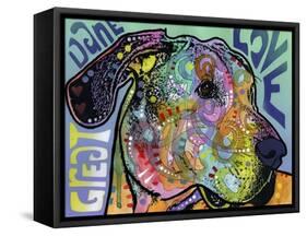 Great Dane Luv-Dean Russo-Framed Stretched Canvas