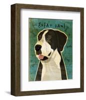 Great Dane (Mantle, no crop)-John W^ Golden-Framed Art Print