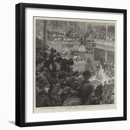 Great Demonstration in Aid of the London Hospitals at Mr Charrington's Hall, in the East End-Charles Joseph Staniland-Framed Giclee Print