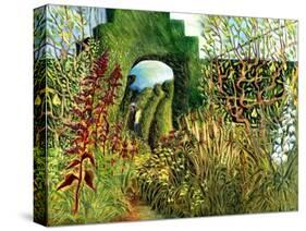 Great Dixter: Topiary and Flowers-Mary Kuper-Stretched Canvas
