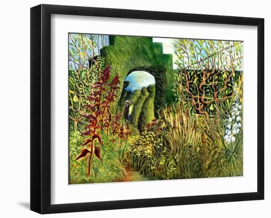 Great Dixter: Topiary and Flowers-Mary Kuper-Framed Giclee Print