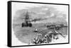 Great Eastern Entering Holyhead Harbour, 1859-null-Framed Stretched Canvas