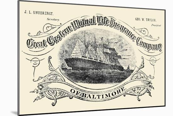 Great Eastern Mutual Life Insurance Company of Baltimore-null-Mounted Art Print