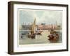 Great Eastern' on the Stocks at Millwall on the Thames, 1857-null-Framed Giclee Print