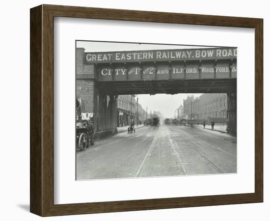 Great Eastern Railway Bridge over the Bow Road, Poplar, London, 1915-null-Framed Photographic Print