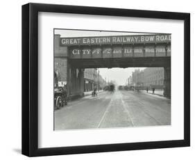 Great Eastern Railway Bridge over the Bow Road, Poplar, London, 1915-null-Framed Photographic Print