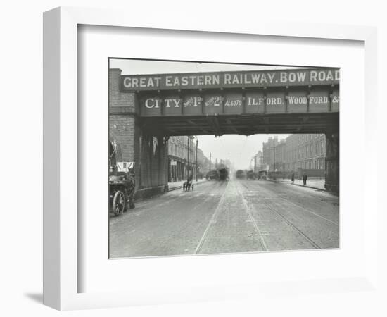 Great Eastern Railway Bridge over the Bow Road, Poplar, London, 1915-null-Framed Photographic Print