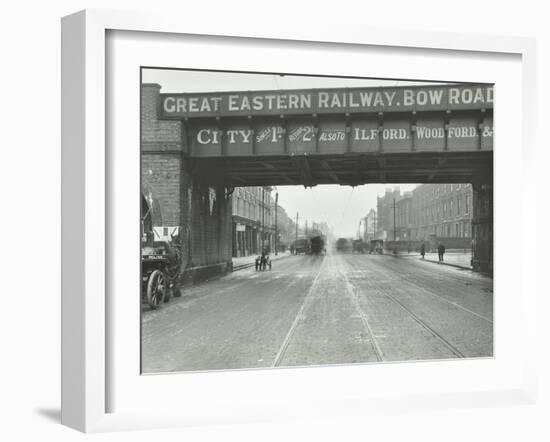 Great Eastern Railway Bridge over the Bow Road, Poplar, London, 1915-null-Framed Photographic Print