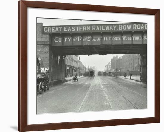 Great Eastern Railway Bridge over the Bow Road, Poplar, London, 1915-null-Framed Photographic Print