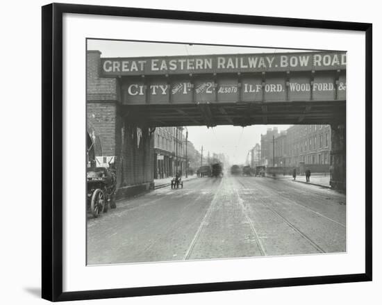 Great Eastern Railway Bridge over the Bow Road, Poplar, London, 1915-null-Framed Photographic Print