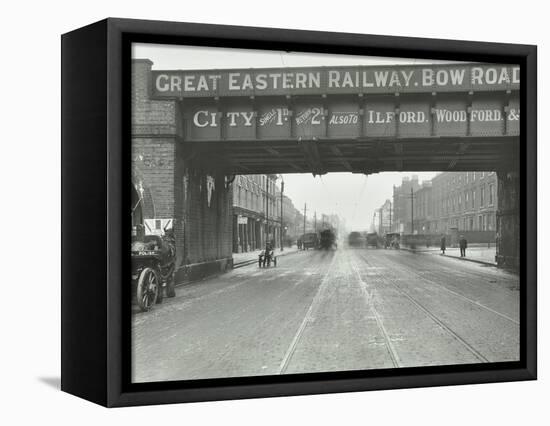 Great Eastern Railway Bridge over the Bow Road, Poplar, London, 1915-null-Framed Stretched Canvas