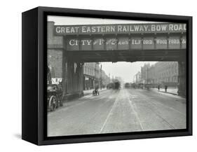 Great Eastern Railway Bridge over the Bow Road, Poplar, London, 1915-null-Framed Stretched Canvas