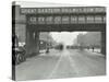 Great Eastern Railway Bridge over the Bow Road, Poplar, London, 1915-null-Stretched Canvas