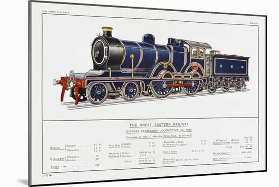 Great Eastern Railway Express Loco No 1853-W.j. Stokoe-Mounted Art Print