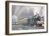 Great Eastern Railway Steam Locomotive in Liverpool Street Station-null-Framed Giclee Print