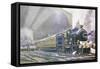 Great Eastern Railway Steam Locomotive in Liverpool Street Station-null-Framed Stretched Canvas