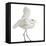 Great Egret or Great White Egret or Common Egret, Ardea Alba, Standing in Front of White Background-Life on White-Framed Stretched Canvas