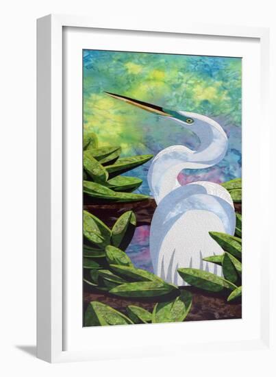 Great Egret-Kestrel Michaud-Framed Giclee Print