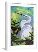 Great Egret-Kestrel Michaud-Framed Giclee Print