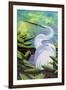 Great Egret-Kestrel Michaud-Framed Giclee Print