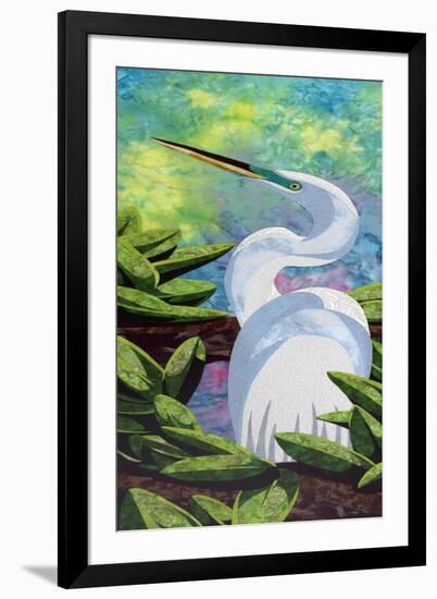 Great Egret-Kestrel Michaud-Framed Giclee Print
