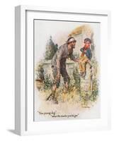 Great Expectations, Pip Encounters the Convict in the Churchyard-Charles Edmund Brock-Framed Giclee Print