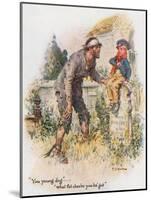 Great Expectations, Pip Encounters the Convict in the Churchyard-Charles Edmund Brock-Mounted Giclee Print