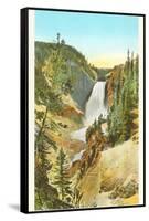 Great Fall from Red Rock, Yellowstone National Park-null-Framed Stretched Canvas