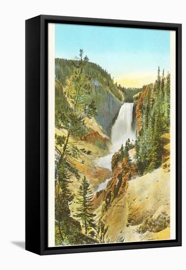 Great Fall from Red Rock, Yellowstone National Park-null-Framed Stretched Canvas