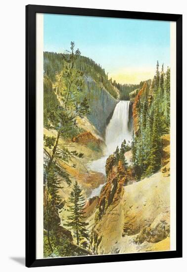 Great Fall from Red Rock, Yellowstone National Park-null-Framed Art Print