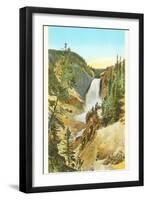 Great Fall from Red Rock, Yellowstone National Park-null-Framed Art Print