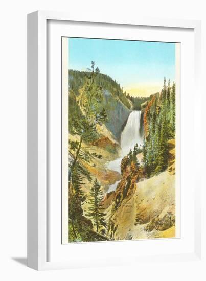 Great Fall from Red Rock, Yellowstone National Park-null-Framed Art Print