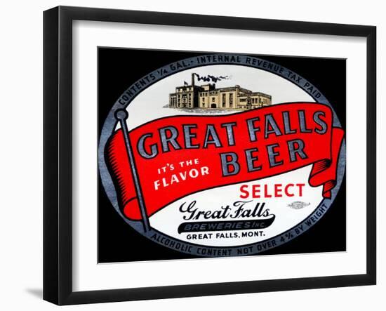 Great Falls Beer-null-Framed Art Print