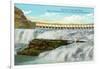 Great Falls, MT, View of Falls, Chicago-Milwaukee-Saint Paul RR Main Power Plant-Lantern Press-Framed Art Print
