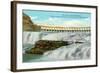 Great Falls, MT, View of Falls, Chicago-Milwaukee-Saint Paul RR Main Power Plant-Lantern Press-Framed Art Print