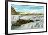 Great Falls, MT, View of Falls, Chicago-Milwaukee-Saint Paul RR Main Power Plant-Lantern Press-Framed Art Print