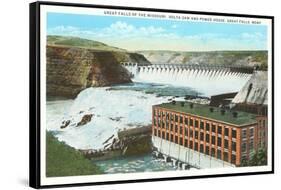 Great Falls, Volta Dam, Montana-null-Framed Stretched Canvas