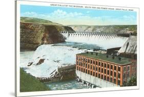 Great Falls, Volta Dam, Montana-null-Stretched Canvas