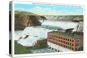 Great Falls, Volta Dam, Montana-null-Stretched Canvas