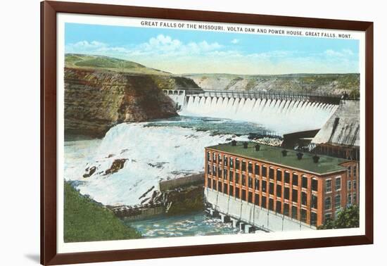 Great Falls, Volta Dam, Montana-null-Framed Art Print